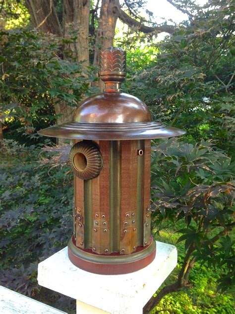 round metal bird house|handmade metal birdhouses.